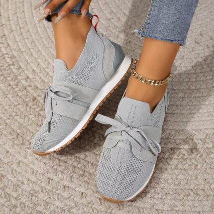 Levant Fashion New Lace Up Mesh Flats Shoes For Women