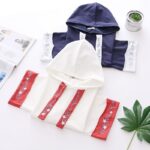Levant Embroidery Hooded Solid Color Hoodie For Women - Image 2