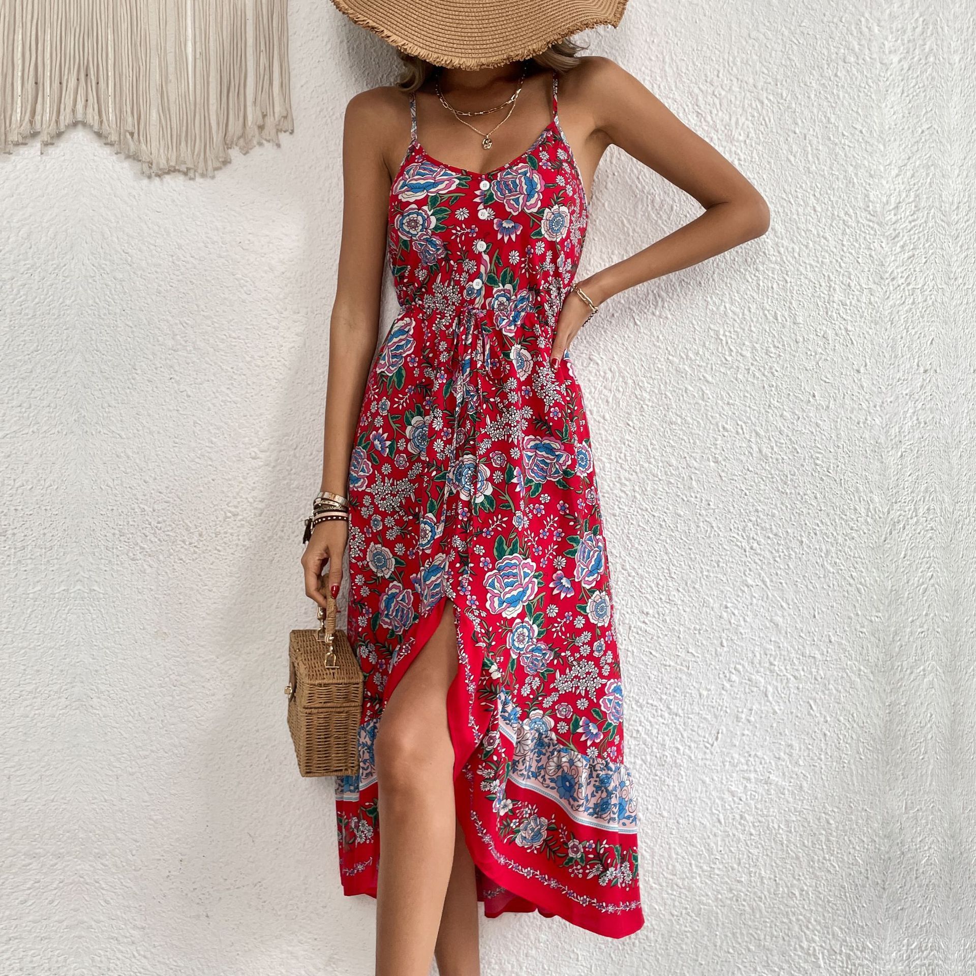 6d1ea509-b18e-41d7-8a7a-7f7aa56d86ae.jpg Levant Printed Dress Sling Dress Women - Image 1